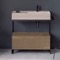 Modern  Console Vanity, Travertine Style Sink, 35